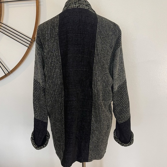 Lynn Yarrington Artist Fiber Handwoven Chenille Open Front Jacket Cardigan Sz Sm - Picture 6 of 11